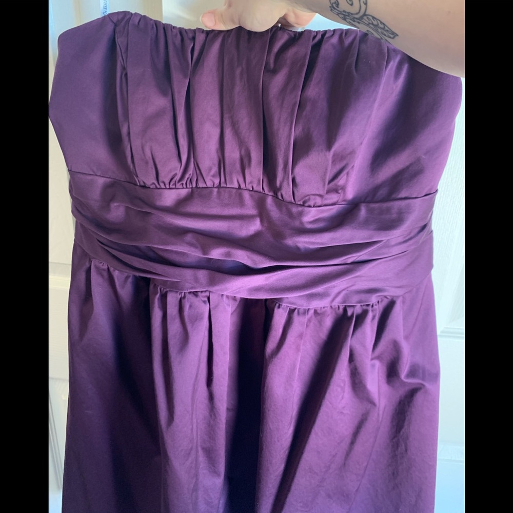 David’s Bridal Strapless Purple Dress Sz 22